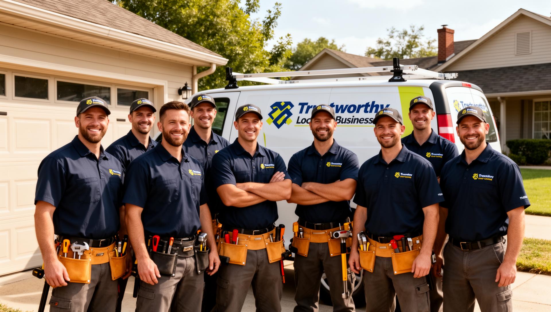Garage Door Wilsonville professional technician team with company van